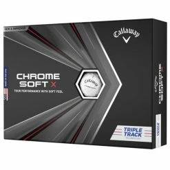 Callaway Chrome X Soft Triple Track Golf Balls | White
