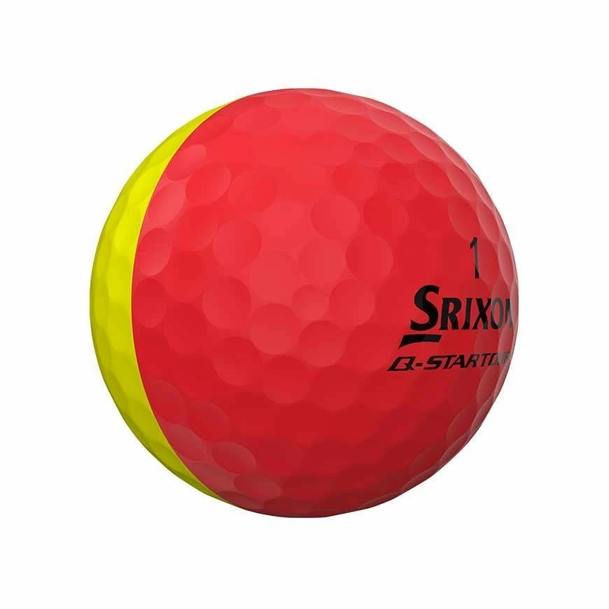 Srixon Q Star Tour Golf Balls Divide Yellow/Red 3 Srixon Q Star Tour Golf Balls Divide Yellow/Red - Image 3
