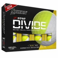 Srixon Z-Star Tour Divide Golf Balls | Yellow/White -Golf Shafts Sales Store Srixon Z Star Tour Divide Golf Balls Yellow White 7