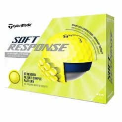 TaylorMade Soft Response Golf Balls | Matte Yellow